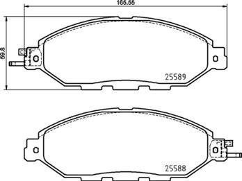 P56107 BREMBO Комплект тормозных колодок, дисковый тормоз