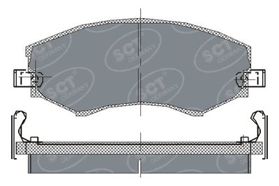 SP151PR SCT - MANNOL Комплект тормозных колодок, дисковый тормоз