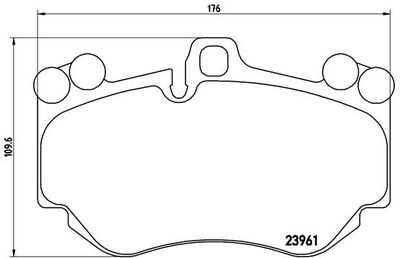 P65016 BREMBO Комплект тормозных колодок, дисковый тормоз