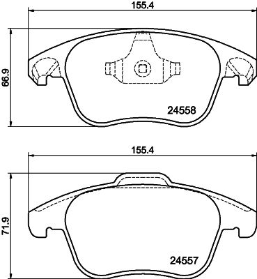 PCP1495 DON Комплект тормозных колодок, дисковый тормоз