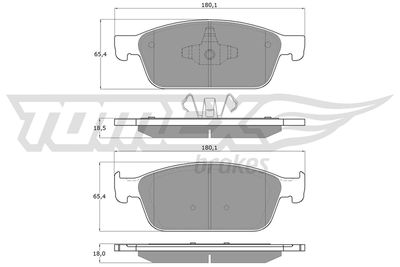 TX1891 TOMEX Brakes Комплект тормозных колодок, дисковый тормоз