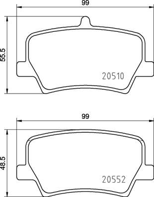 P86032 BREMBO Комплект тормозных колодок, дисковый тормоз