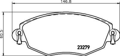 8DB355029581 HELLA Комплект тормозных колодок, дисковый тормоз