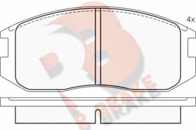 RB0875 R BRAKE Комплект тормозных колодок, дисковый тормоз