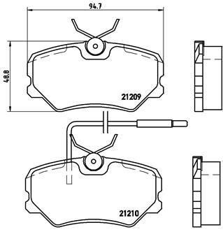 P61035 BREMBO Комплект тормозных колодок, дисковый тормоз