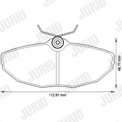 573256J JURID Комплект тормозных колодок, дисковый тормоз