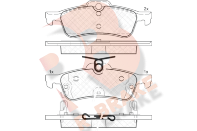 RB2101 R BRAKE Комплект тормозных колодок, дисковый тормоз