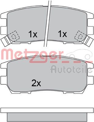 1170529 METZGER Комплект тормозных колодок, дисковый тормоз