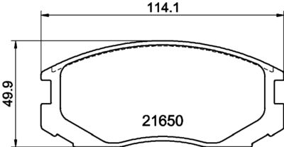 8DB355027121 HELLA PAGID Комплект тормозных колодок, дисковый тормоз