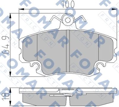 FO608381 FOMAR Friction Комплект тормозных колодок, дисковый тормоз