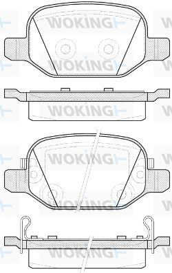 P627352 WOKING Комплект тормозных колодок, дисковый тормоз