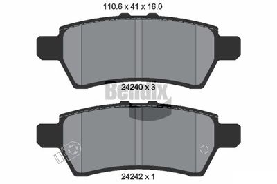 BPD2110 BENDIX Braking Комплект тормозных колодок, дисковый тормоз