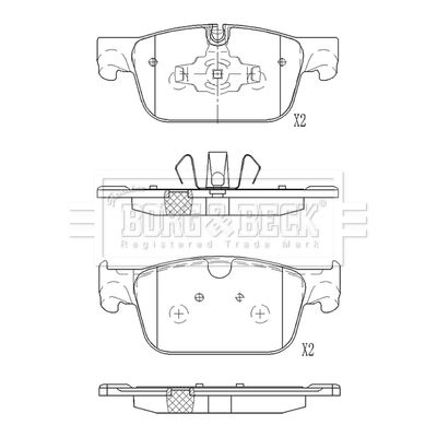 BBP2633 BORG & BECK Комплект тормозных колодок, дисковый тормоз