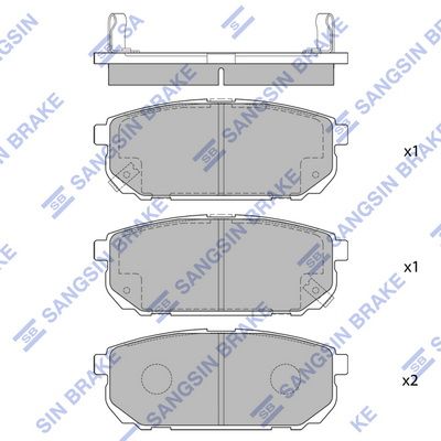 SP1154 Hi-Q Комплект тормозных колодок, дисковый тормоз