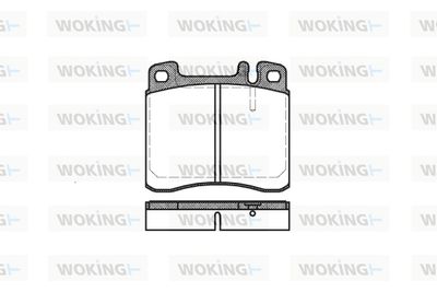 P508300 WOKING Комплект тормозных колодок, дисковый тормоз