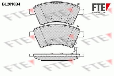 BL2016B4 FTE Комплект тормозных колодок, дисковый тормоз