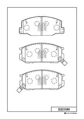 D2210M MK Kashiyama Комплект тормозных колодок, дисковый тормоз