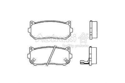 10831030 ASHUKI by Palidium Комплект тормозных колодок, дисковый тормоз