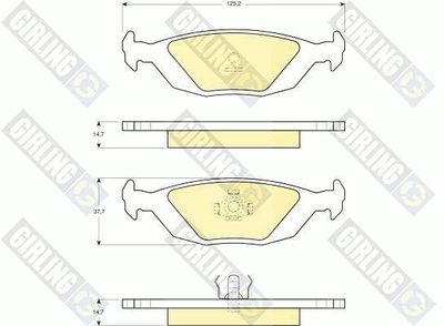 6103922 GIRLING Комплект тормозных колодок, дисковый тормоз