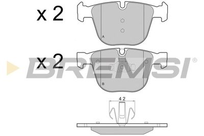 BP3448 BREMSI Комплект тормозных колодок, дисковый тормоз