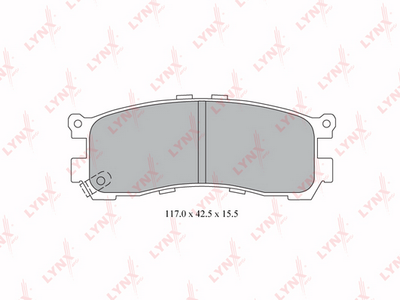 BD5121 LYNXauto Комплект тормозных колодок, дисковый тормоз