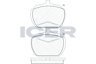 180092 ICER Комплект тормозных колодок, дисковый тормоз