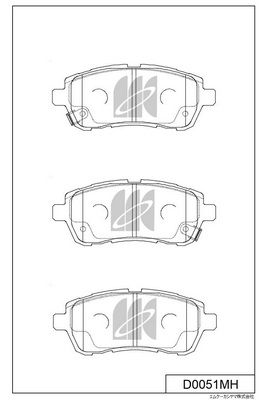 D0051MH MK Kashiyama Комплект тормозных колодок, дисковый тормоз