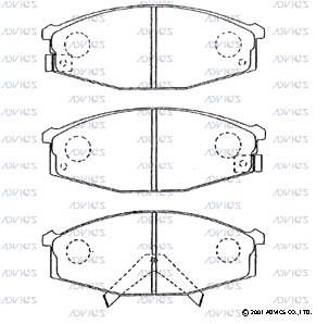 SN539P ADVICS Комплект тормозных колодок, дисковый тормоз