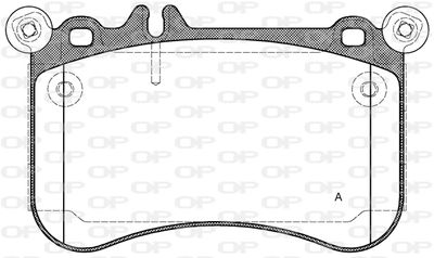 BPA146500 OPEN PARTS Комплект тормозных колодок, дисковый тормоз