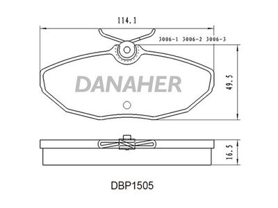 DBP1505 DANAHER Комплект тормозных колодок, дисковый тормоз