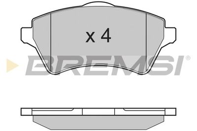 BP2960 BREMSI Комплект тормозных колодок, дисковый тормоз