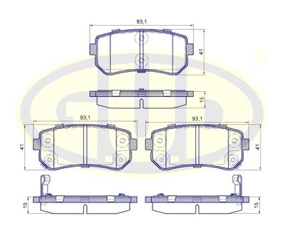 GBP120902 G.U.D. Комплект тормозных колодок, дисковый тормоз