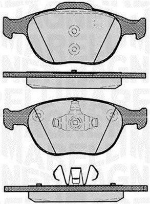 363916060256 MAGNETI MARELLI Комплект тормозных колодок, дисковый тормоз