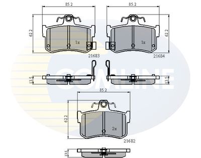 CBP3811 COMLINE Комплект тормозных колодок, дисковый тормоз