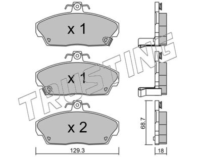 1770 TRUSTING Комплект тормозных колодок, дисковый тормоз