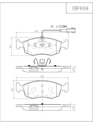 FBP4164 FI.BA Комплект тормозных колодок, дисковый тормоз