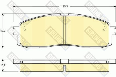 6108729 GIRLING Комплект тормозных колодок, дисковый тормоз