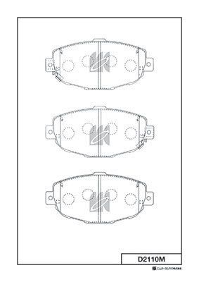 D2110M MK Kashiyama Комплект тормозных колодок, дисковый тормоз