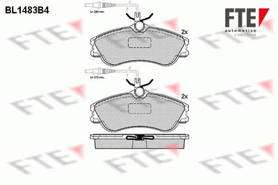 BL1483B4 FTE Комплект тормозных колодок, дисковый тормоз
