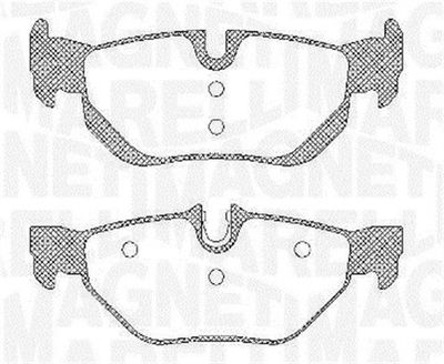 363916060624 MAGNETI MARELLI Комплект тормозных колодок, дисковый тормоз