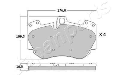 PA0919AF JAPANPARTS Комплект тормозных колодок, дисковый тормоз