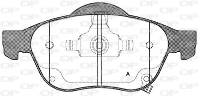 BPA105402 OPEN PARTS Комплект тормозных колодок, дисковый тормоз