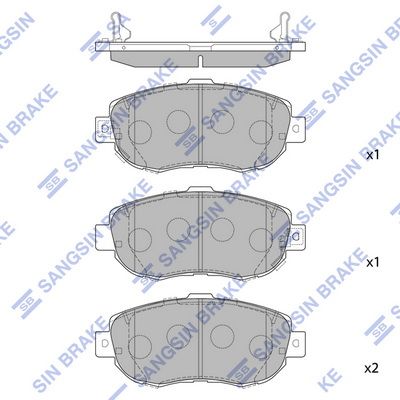 SP1386 Hi-Q Комплект тормозных колодок, дисковый тормоз