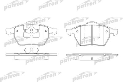 PBP1055 PATRON Комплект тормозных колодок, дисковый тормоз