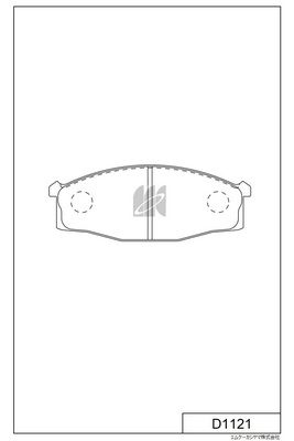 D1121 MK Kashiyama Комплект тормозных колодок, дисковый тормоз