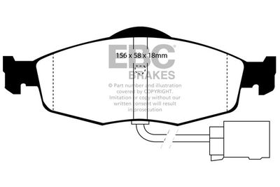 DP4955R EBC Brakes Комплект тормозных колодок, дисковый тормоз