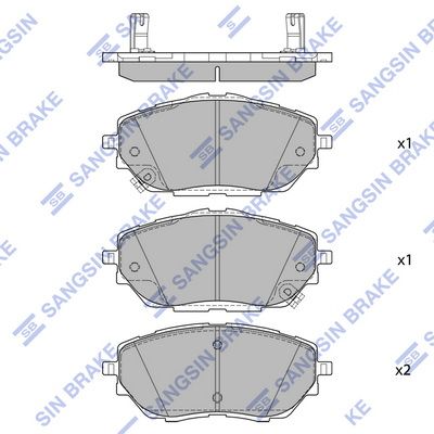 SP4213A Hi-Q Комплект тормозных колодок, дисковый тормоз