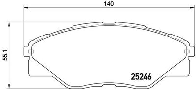 P83137 BREMBO Комплект тормозных колодок, дисковый тормоз