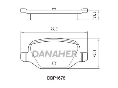 DBP1678 DANAHER Комплект тормозных колодок, дисковый тормоз