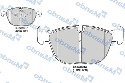 MBF015256 MANDO Комплект тормозных колодок, дисковый тормоз